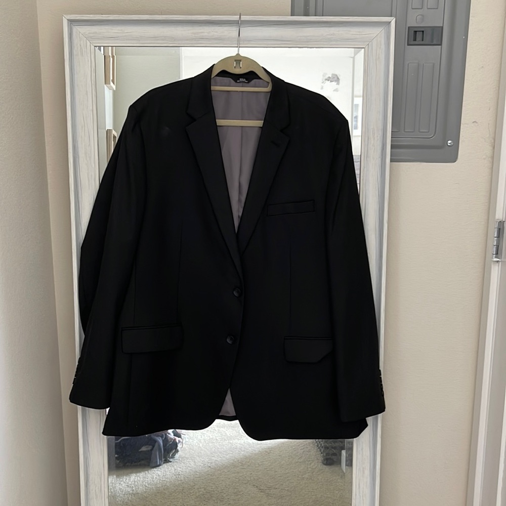 Haggar Black Blazer 48R Tailored Fit